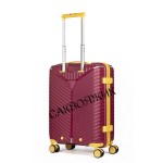 Чемодан 100% полипропилен L`case®️ Seoul, бордовый, ручная кладь S (39л)