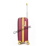 Чемодан 100% полипропилен L`case®️ Seoul, бордовый, ручная кладь S (39л)