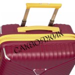 Чемодан 100% полипропилен L`case®️ Seoul, бордовый, ручная кладь S (39л)