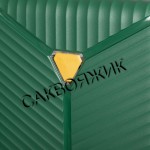 Чемодан 100% полипропилен L`case®️ Seoul, темно-зеленый, ручная кладь S (39л)