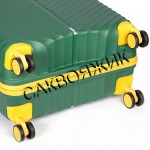Чемодан 100% полипропилен L`case®️ Seoul, темно-зеленый, средний M (75л)