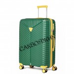 Чемодан 100% полипропилен L`case®️ Seoul, темно-зеленый, средний M (75л)