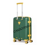 Чемодан 100% полипропилен L`case®️ Seoul, темно-зеленый, ручная кладь S (39л)