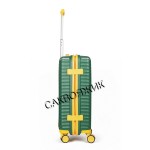 Чемодан 100% полипропилен L`case®️ Seoul, темно-зеленый, ручная кладь S (39л)