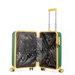 Чемодан 100% полипропилен L`case®️ Seoul, темно-зеленый, ручная кладь S (39л)