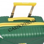 Чемодан 100% полипропилен L`case®️ Seoul, темно-зеленый, ручная кладь S (39л)