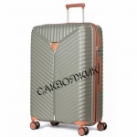 Чемодан 100% полипропилен L`case®️ Seoul, темно-серый, большой L (115л)