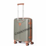 Чемодан 100% полипропилен L`case®️ Seoul, темно-серый, ручная кладь S (39л)
