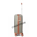 Чемодан 100% полипропилен L`case®️ Seoul, темно-серый, ручная кладь S (39л)