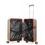 Чемодан 100% полипропилен L`case®️ Seoul, темно-серый, ручная кладь S (39л)