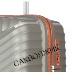 Чемодан 100% полипропилен L`case®️ Seoul, темно-серый, средний M (75л)