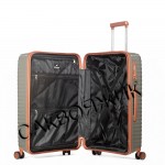 Чемодан 100% полипропилен L`case®️ Seoul, темно-серый, большой L (115л)