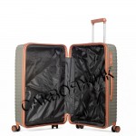 Чемодан 100% полипропилен L`case®️ Seoul, темно-серый, средний M (75л)