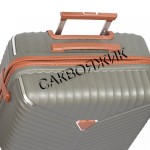 Чемодан 100% полипропилен L`case®️ Seoul, темно-серый, средний M (75л)