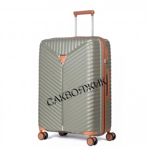 Чемодан 100% полипропилен L`case®️ Seoul, темно-серый, средний M (75л)