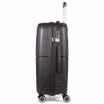 Распродажа, не доставляется. Чемодан 100% полипропилен L`case®️, темно-графитовый, большой L (105л)