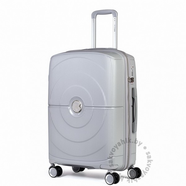 Чемодан 100% полипропилен L`case®️, серый, средний M (65л)