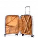 Чемодан 100% полипропилен L`case®️, серый, ручная кладь S (38л)