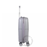 Чемодан 100% полипропилен L`case®️, серый, ручная кладь S (38л)