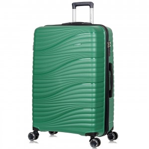 Чемодан полипропилен L`case®️, коллекция Navana, темно-зеленый, большой L (105л)