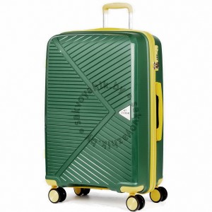 Чемодан 100% полипропилен L`case®️ LYON, темно-зеленый, большой L (105л)
