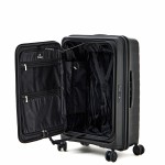 Чемодан 100% полипропилен L`case®️ MACAU, черный, средний M (78/85л) Чемодан 100% полипропилен L`case®️ MACAU, черный, средний M (78/85л)