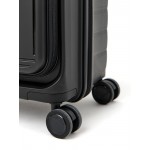 Чемодан 100% полипропилен L`case®️ MACAU, черный, средний M (78/85л) Чемодан 100% полипропилен L`case®️ MACAU, черный, средний M (78/85л)