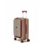 Чемодан 100% полипропилен L`case®️ MACAU, коричневый, ручная кладь S (46/50л) Чемодан 100% полипропилен L`case®️ MACAU, коричневый, ручная кладь S (46/50л)