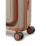 Чемодан 100% полипропилен L`case®️ MACAU, коричневый, ручная кладь S (46/50л) Чемодан 100% полипропилен L`case®️ MACAU, коричневый, ручная кладь S (46/50л)