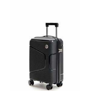 Чемодан полипропилен L`case®️, черный, ручная кладь S (36л)
