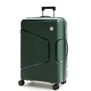 Чемодан полипропилен L`case®️, темно-зеленый, большой L (99л)