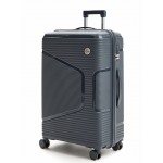 Чемодан полипропилен L`case®️, темно-серый, большой L (99л)