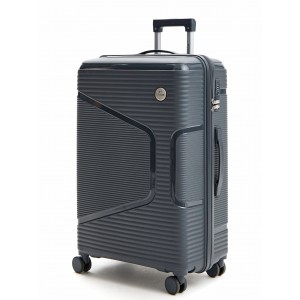 Чемодан полипропилен L`case®️, темно-серый, большой L (99л)