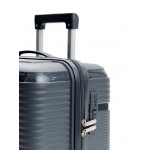 Чемодан полипропилен L`case®️, темно-серый, большой L (99л)