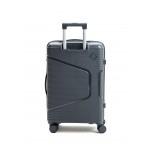 Чемодан полипропилен L`case®️, темно-серый, средний M (63л)