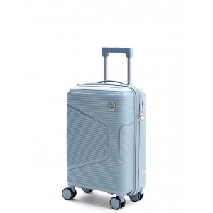 Чемодан полипропилен L`case®️, небесно-синий, ручная кладь S (36л)