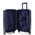 Чемодан поликарбонат L`case®️ RIO принт ананас, средний M (69/79л)