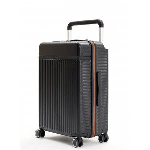 Чемодан поликарбонат L`case®️ ROME, черный, средний M (65л)