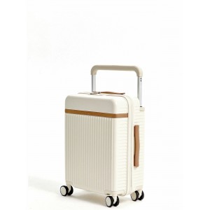 Чемодан поликарбонат L`case®️ ROME, молочно-белый, ручная кладь S (39л)