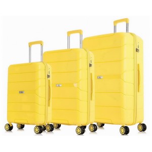 Комплект чемоданов L`case®️, лазерный желтый, размеры (S/M/L)