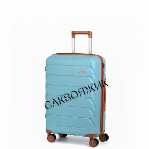 Чемодан MIRONPAN®️, голубой, ручная кладь S (37л)