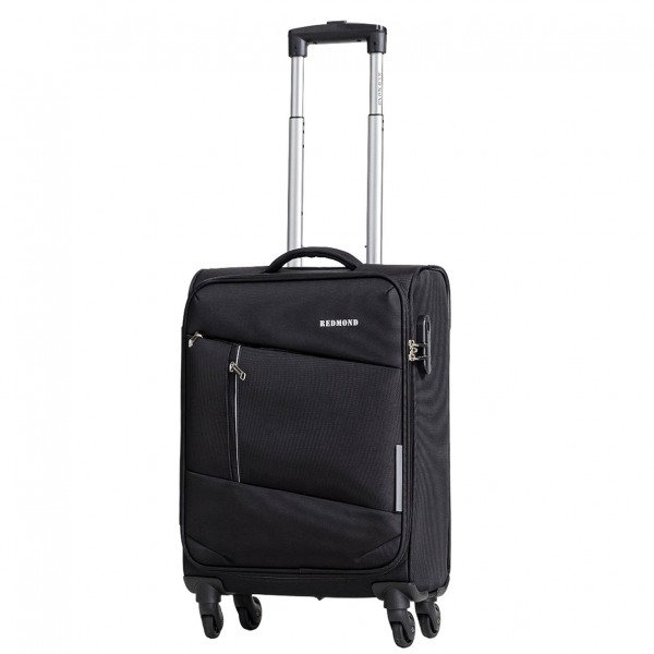 Чемодан 100% нейлон REDMOND®️, черный, ручная кладь S (37л)