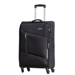 Чемодан 100% нейлон REDMOND®️, черный, средний M (64/74л)