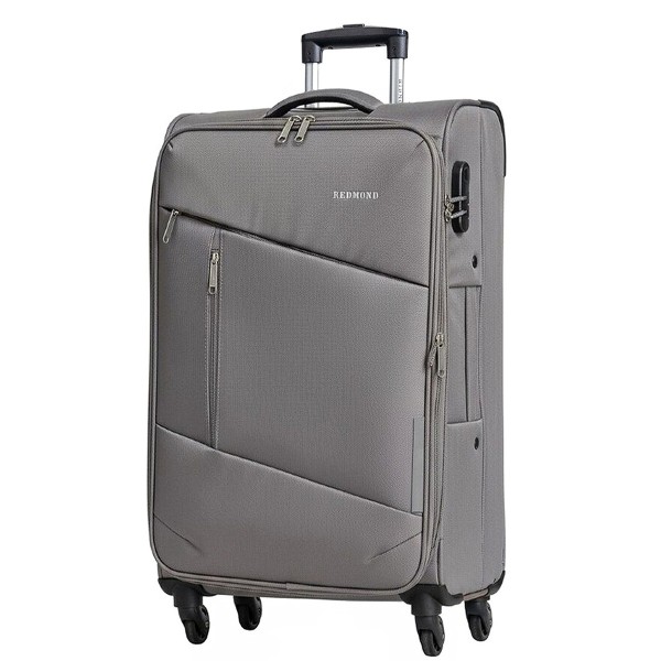 Чемодан 100% нейлон REDMOND®️ серый, большой L (95/109л)