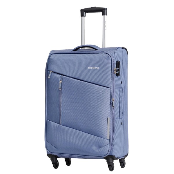 Чемодан 100% нейлон REDMOND®️ лиловый, средний M (64/74л)