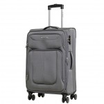 Чемодан 100% нейлон REDMOND®️, темно-серый, средний M (66/76л)