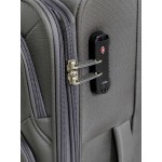 Чемодан 100% нейлон REDMOND®️, темно-серый, средний M (66/76л)