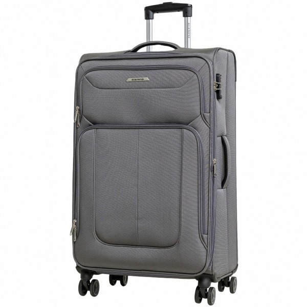 Чемодан 100% нейлон REDMOND®️, темно-серый, большой L (95/109л)