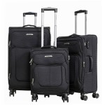 Чемодан 100% нейлон REDMOND®️, черный, большой L (102/117л)