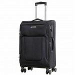 Чемодан 100% нейлон REDMOND®️, черный, средний M (66/76л)